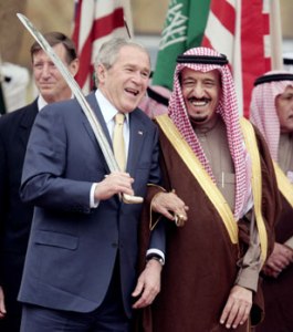 Bush with Saudi Prince Source Getty Images