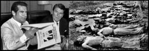 Rios Montt and Ronald Reagan juxtaposed to the Mayan Genocide