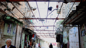 Hebron Market with Net  Source Mother Jones