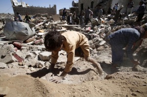 The destruction of Yemen. Photo by Hani Mohammed AP.