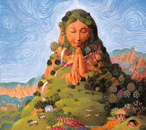 Mother Earth. A painting by Jeness Cortez Perlmutter.