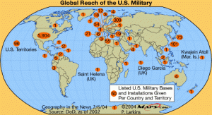 Global Reach of the US Military. Source, The History Reader.