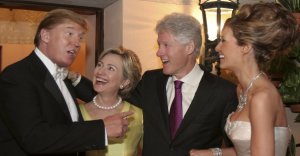 The Trumps and Clintons show the face of oligarchy. Photo from New York Times.